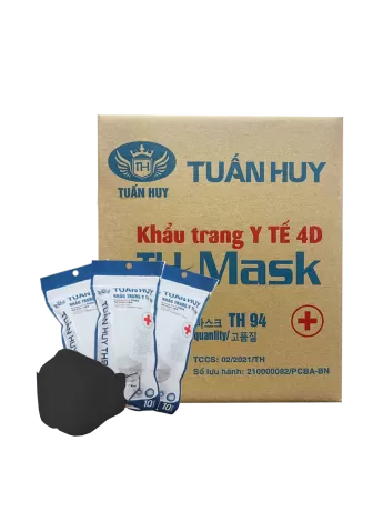 Khẩu Trang KF94 Tuấn Huy Đen Thùng 300 Cái